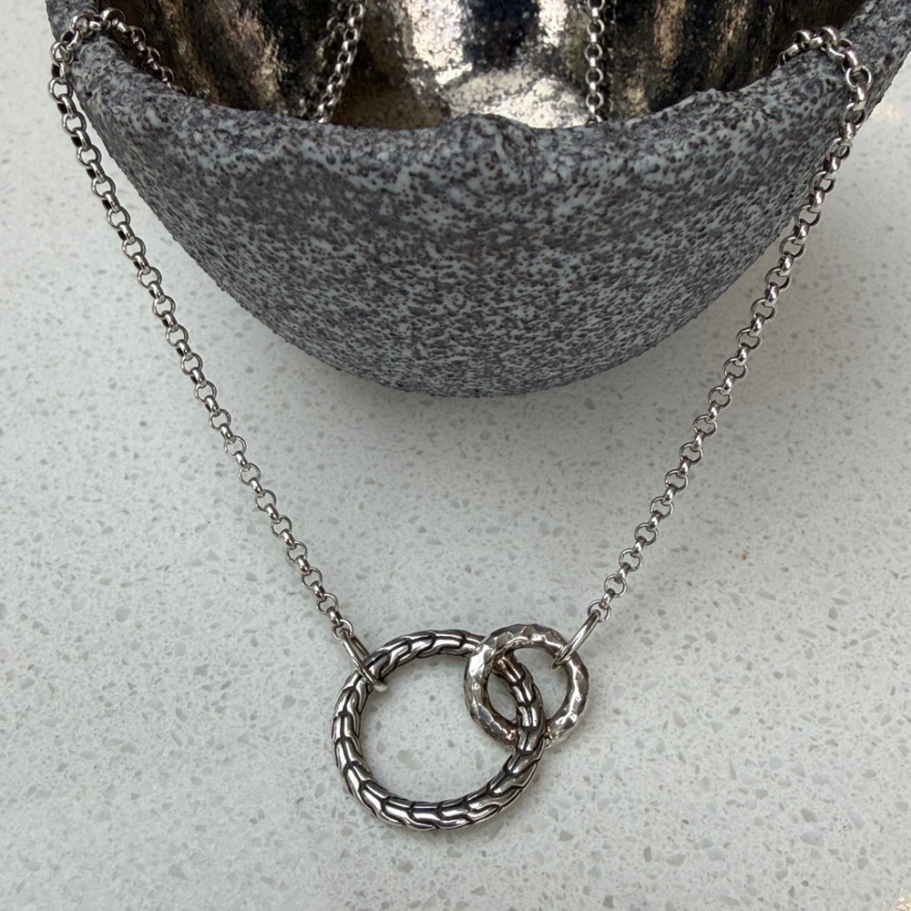 John Hardy Classic Chain Palu Interlocking Station Sterling Silver Necklace